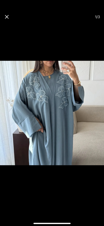 ABAYA  BLUE KIMONO